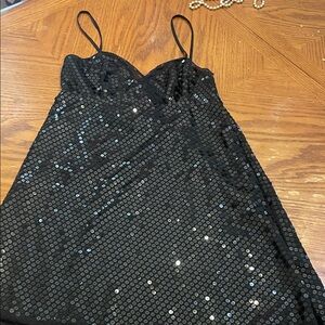 Express Black Sequin Dress